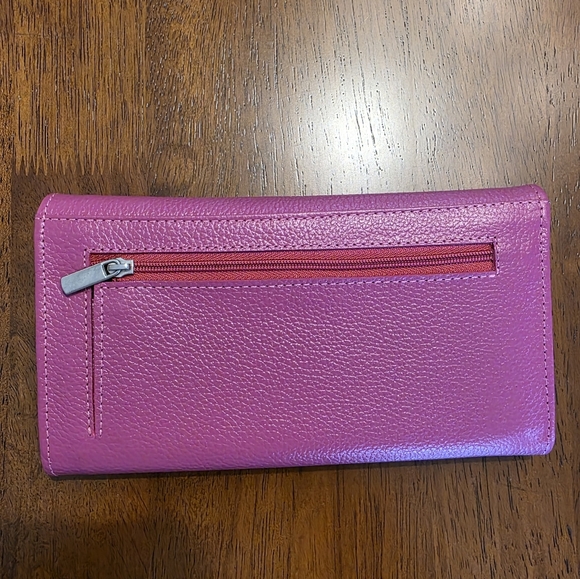 Convertible Backpack Fucsia with Tri Fold Leather Wallet Combo main image 8